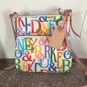 DOONEY & BOURKE DB Retro Grafica Purse Multi-Color Crossbody Letter Carrier Bag